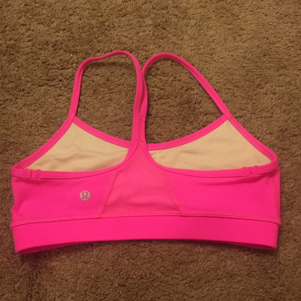 Lululemon flow y bra raspberry glow light
